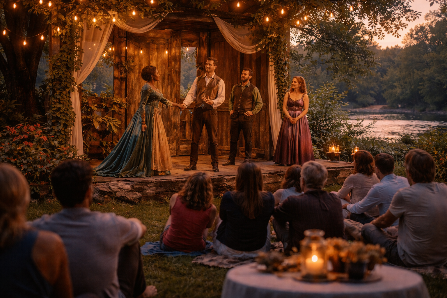 Outdoor theater performance by the Delaware River - Performing Arts